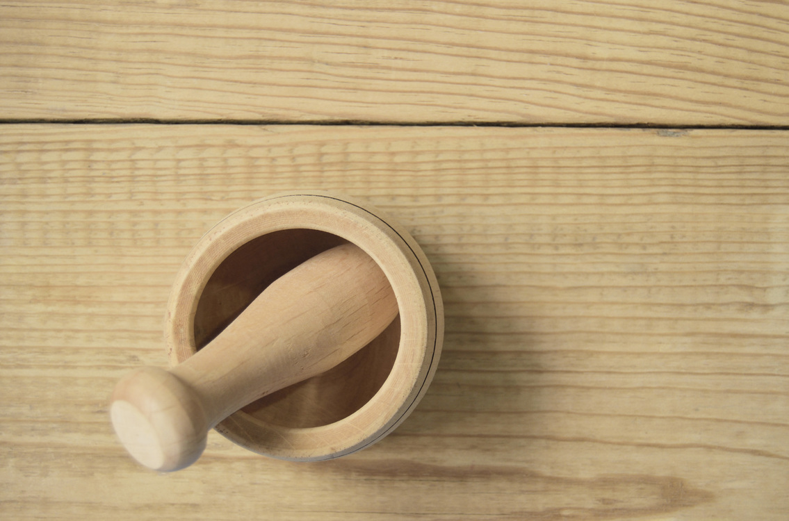 Wood,Kitchen,Mortar And Pestle