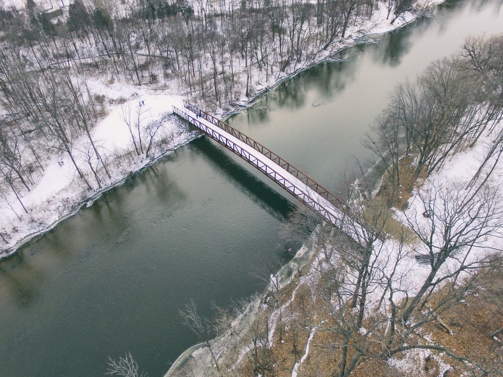 Bridge,Winter,Reservoir