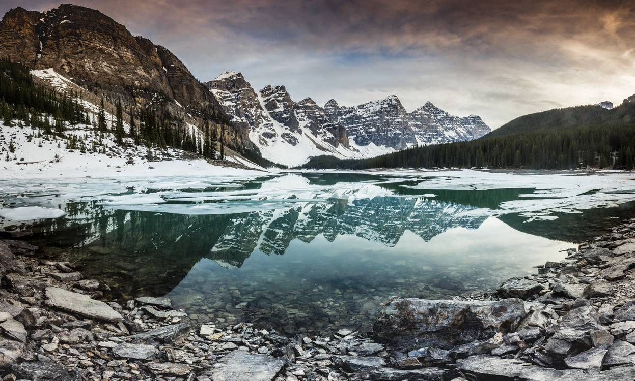 Glacial Lake,Snow,Mount Scenery