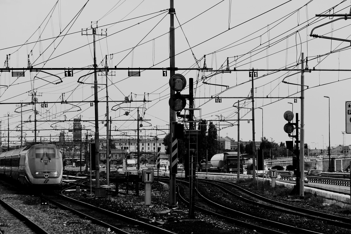 Monochrome Photography,Rolling Stock,Electrical Supply