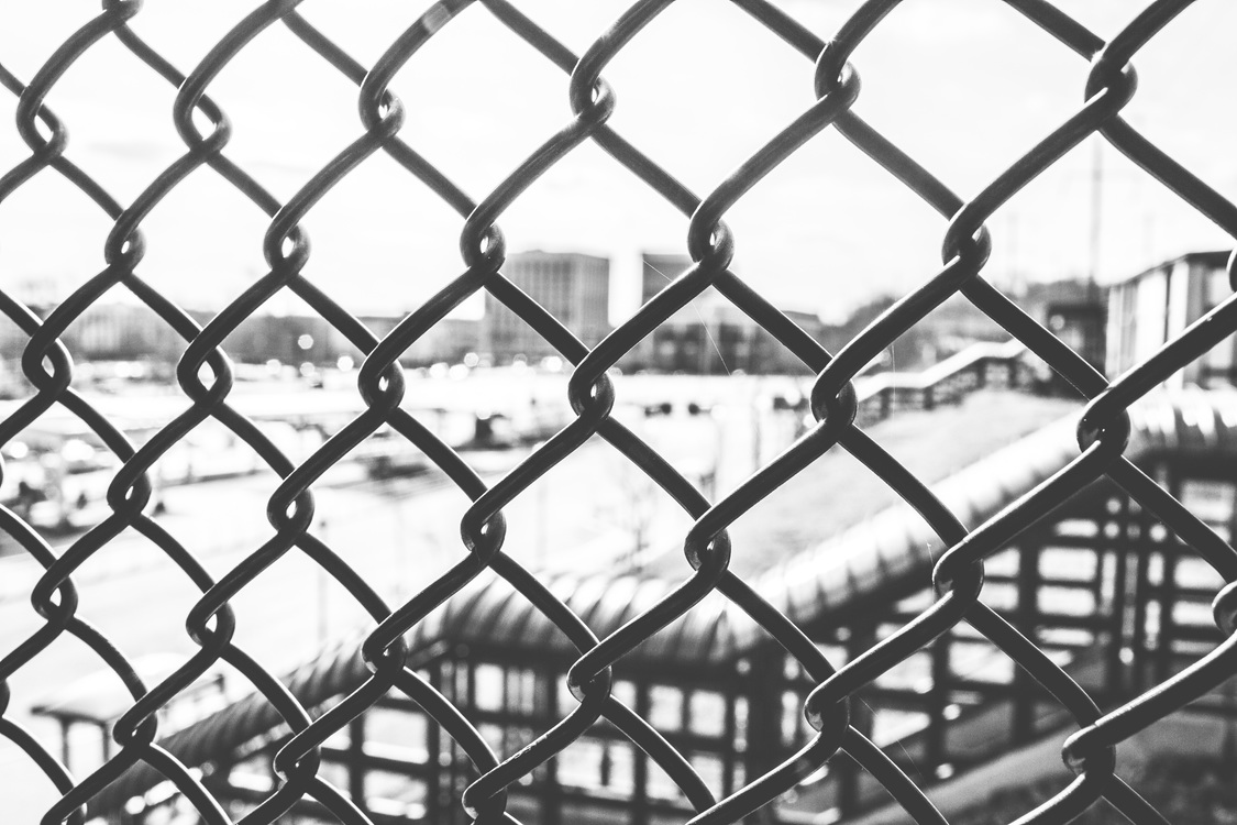 Fence,Monochrome Photography,Facade