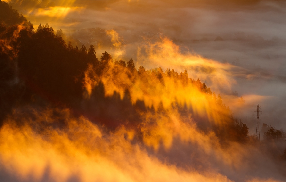 Wildfire,Atmosphere,Evening
