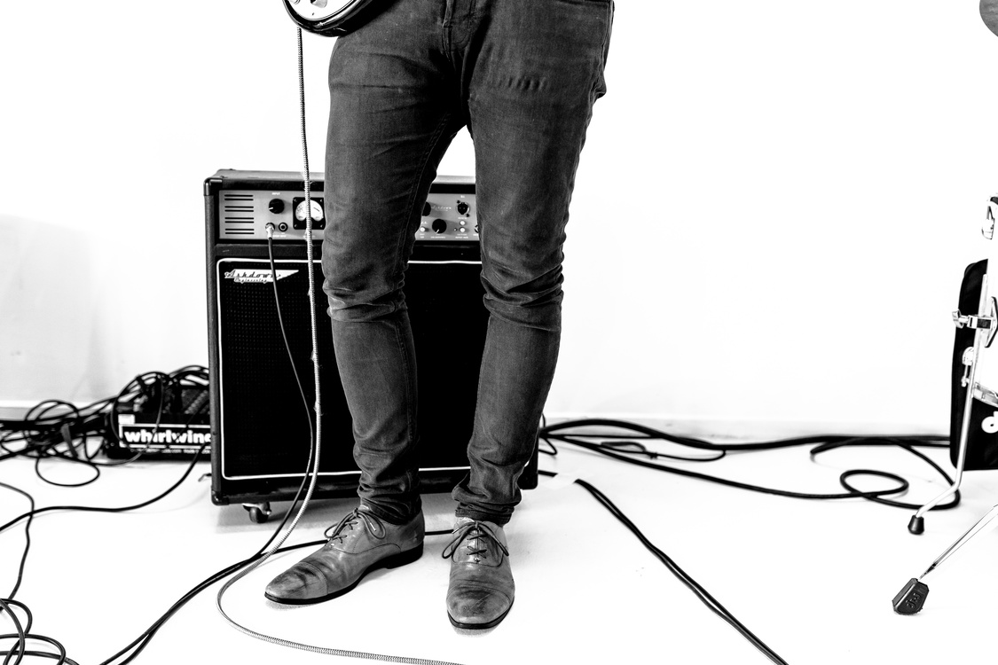 Monochrome Photography,Jeans,Microphone