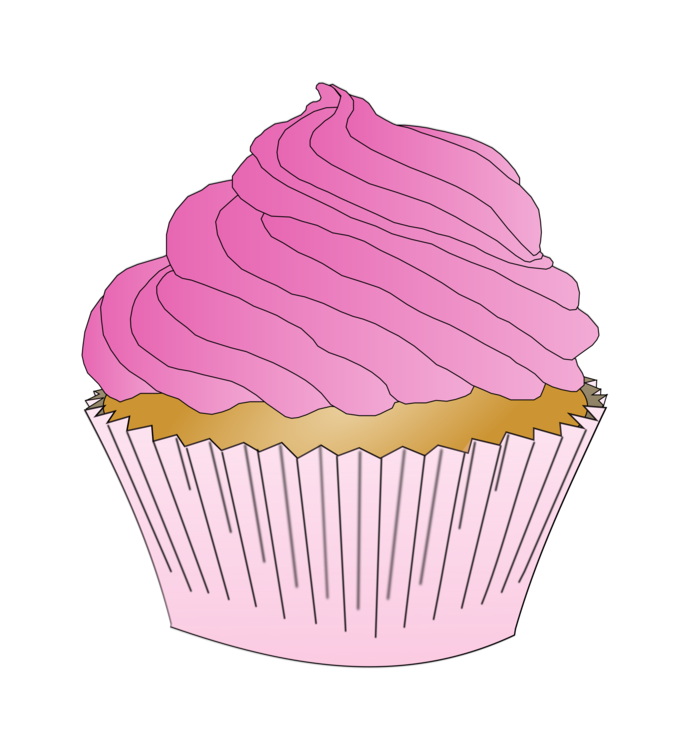 Pink,Icing,Baking Cup