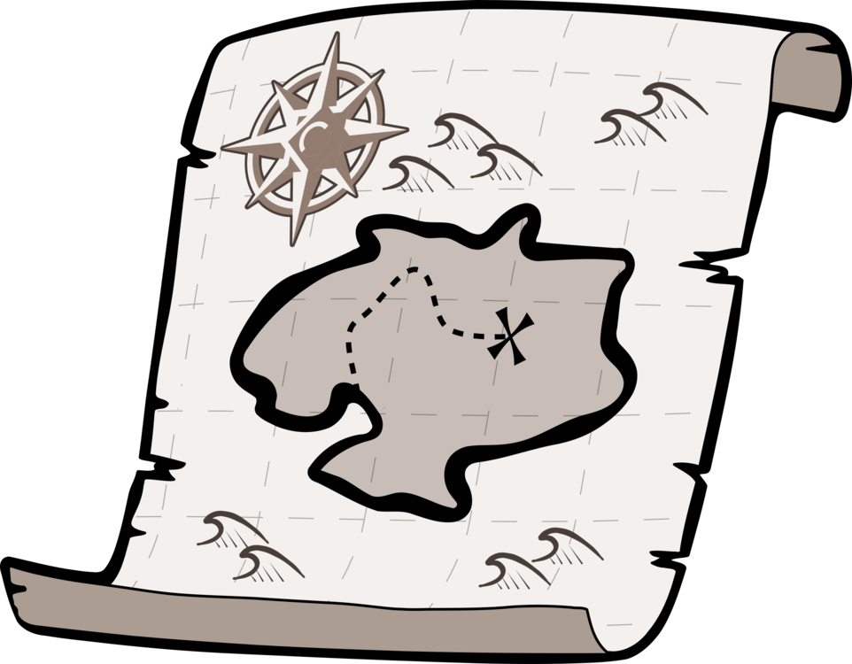Treasure Hunt Map Clipart Black And White