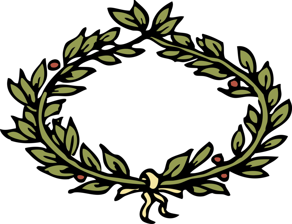 olive leaf crown vector clipart