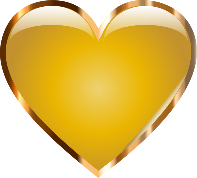 Heart,Yellow,Gold