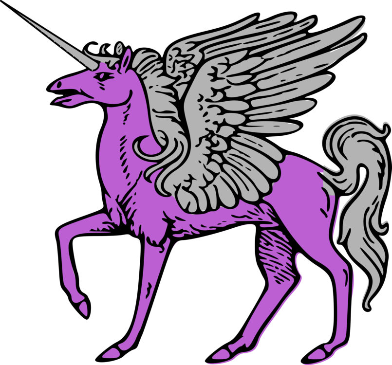 Line Art,Unicorn,Purple