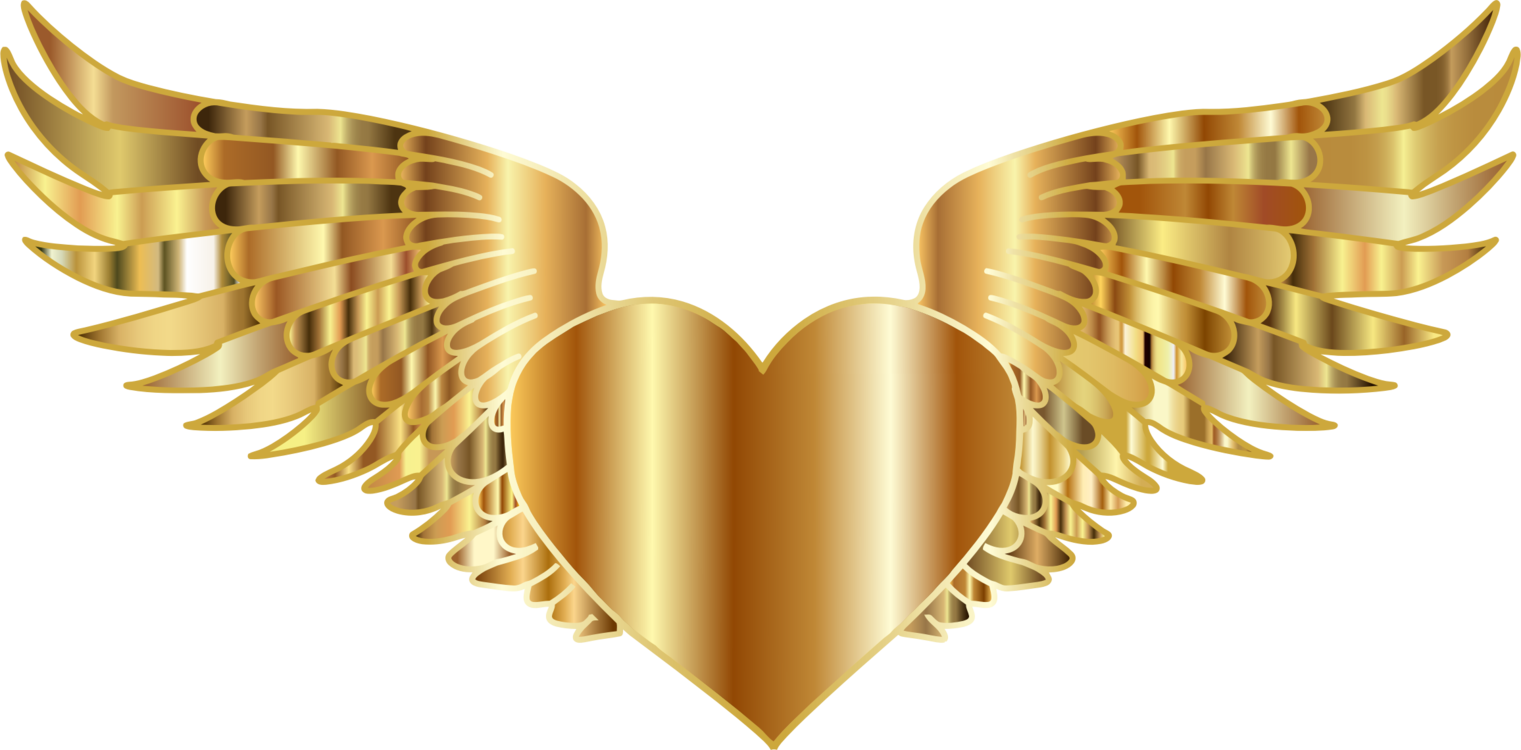 Heart,Wing,Gold