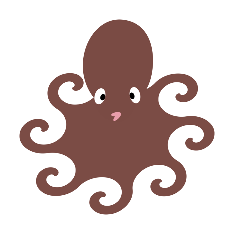 Octopus,Cartoon,Line
