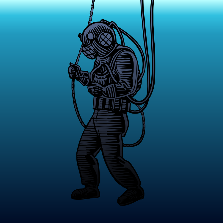 Electric Blue,Diving Equipment,Silhouette