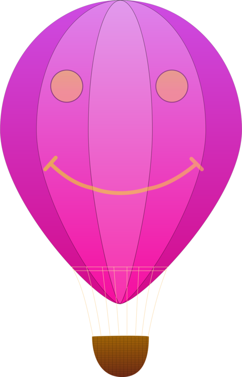 Pink,Purple,Hot Air Balloon