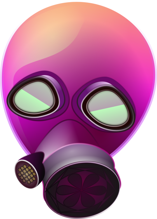 Pink,Purple,Gas Mask