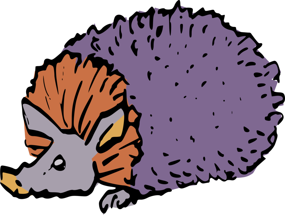 Porcupine,Head,Purple