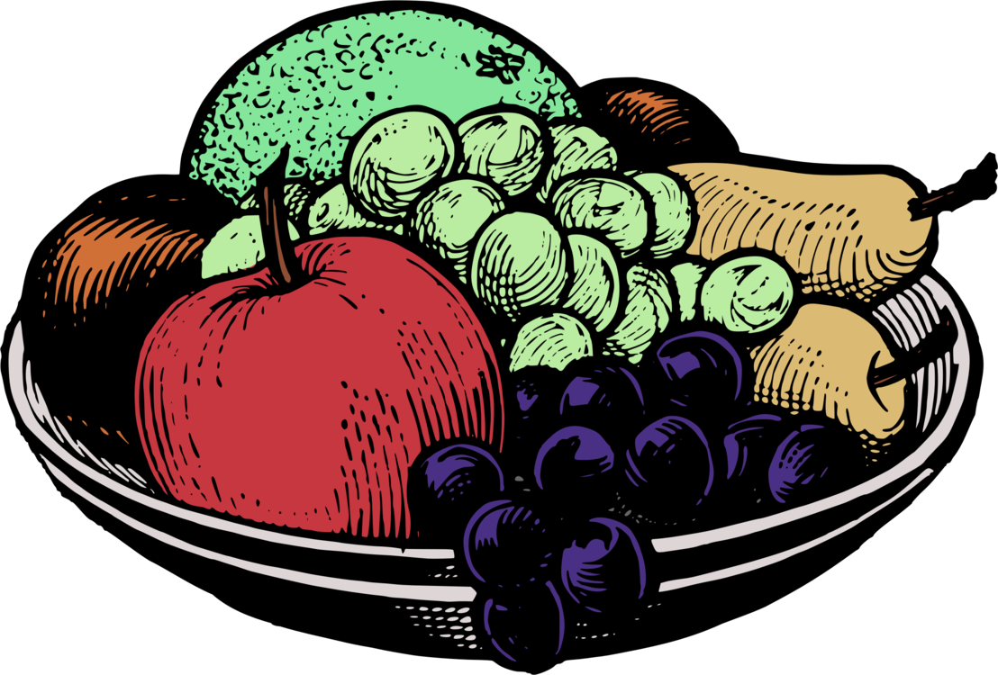 fruit bowl clipart black and white