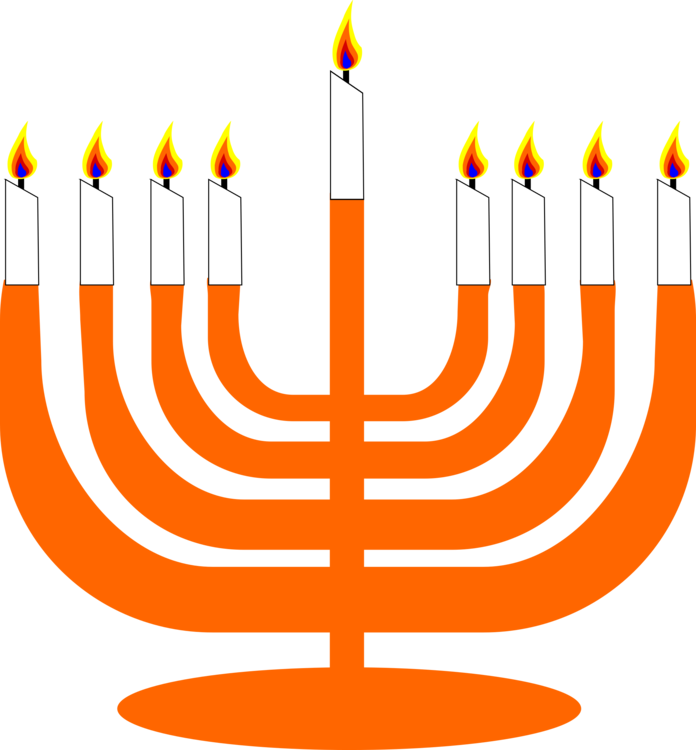 Hanukkah,Candle Holder,Orange