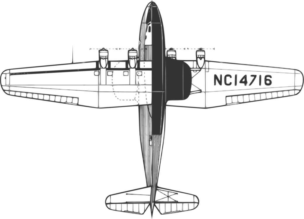 Propeller Driven Aircraft,Line Art,Angle