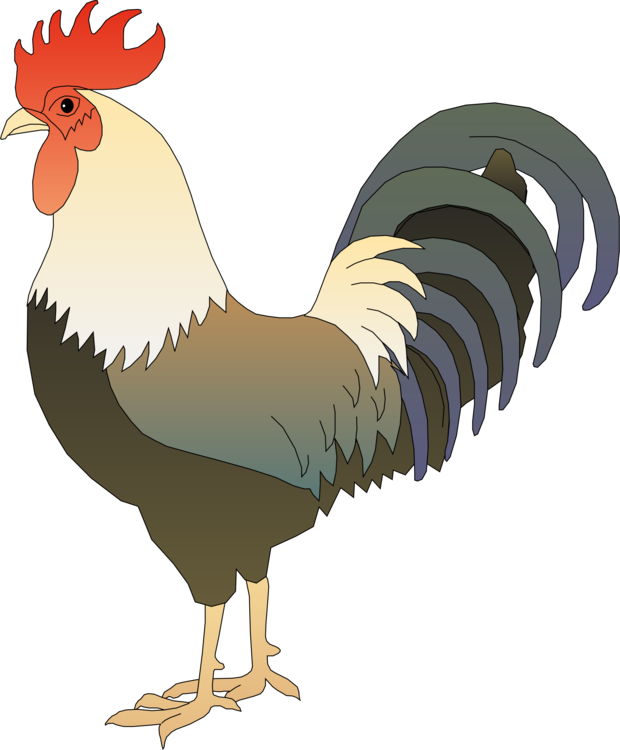 hen and rooster clipart image