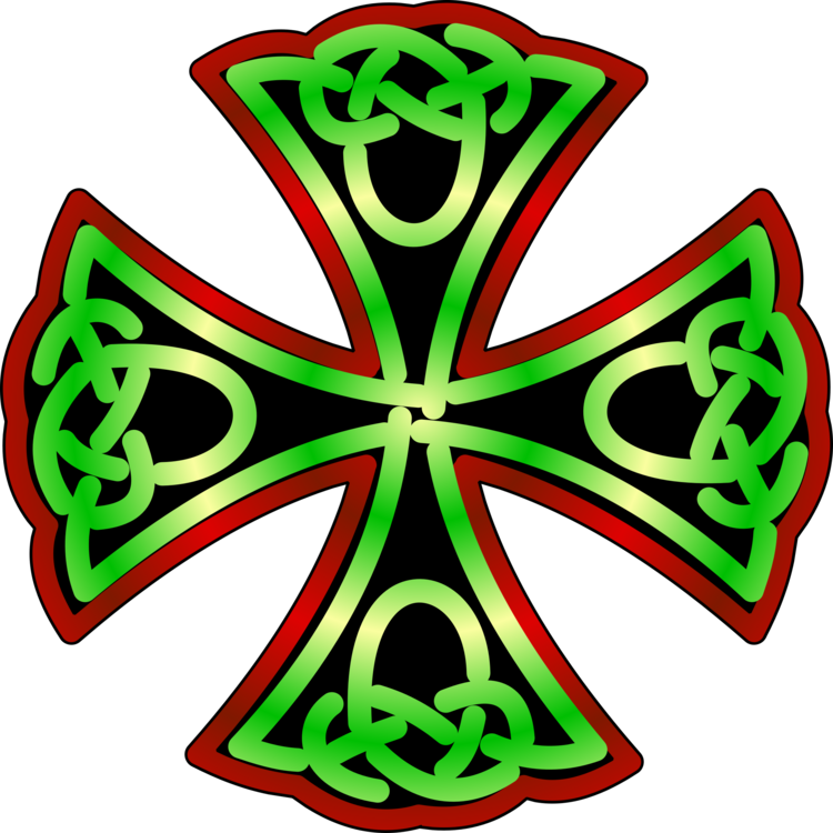 green celtic cross png