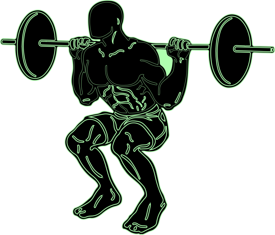 barbell squat silhouette