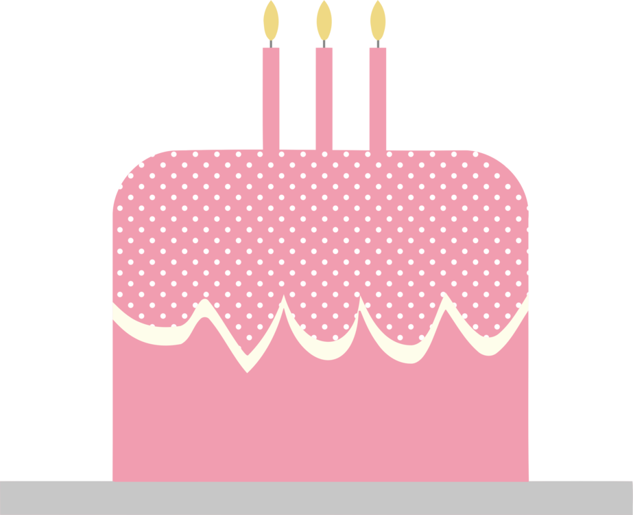 Pink,Polka Dot,Birthday Cake