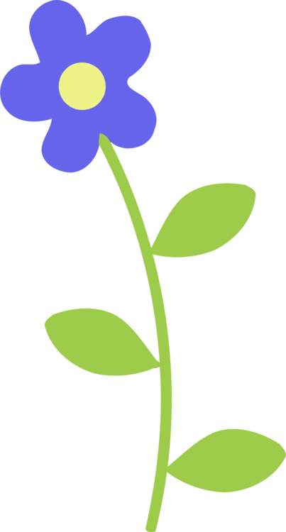 clipart flower with stem