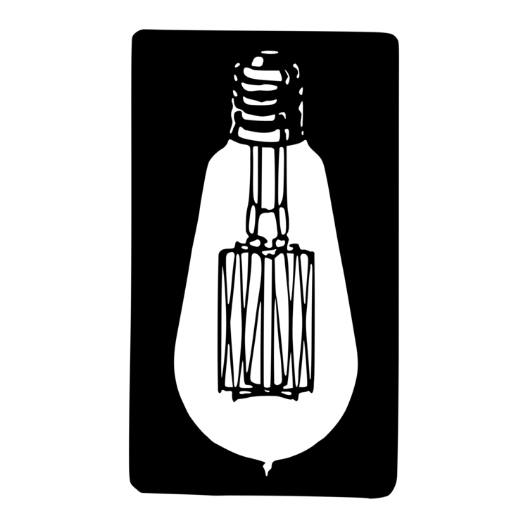 Black And White,Light,Incandescent Light Bulb
