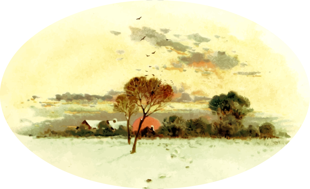 Watercolor Paint,Sky,Tree