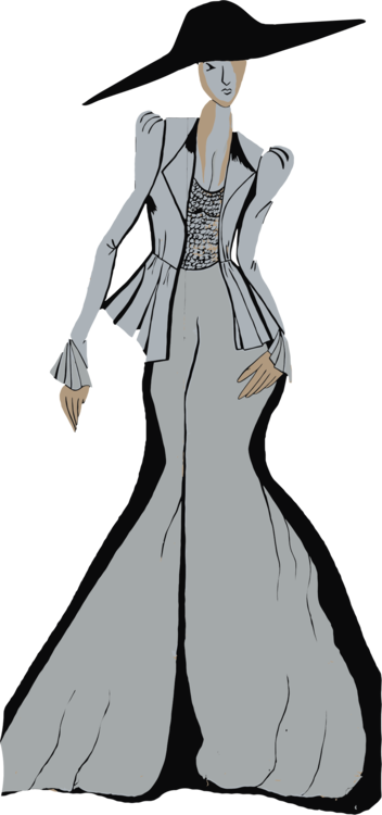 Standing,Gown,Fashion Illustration