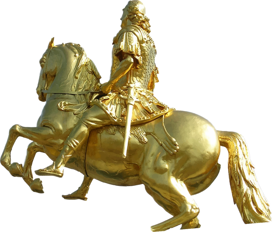 Classical Sculpture,Horse,Gold