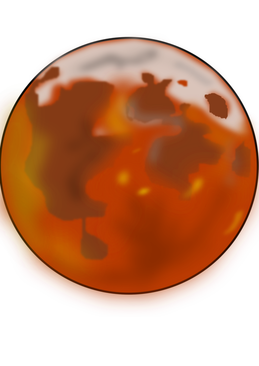 Orange,Planet,Mars