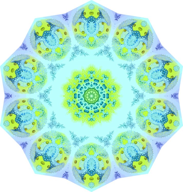 Symmetry,Aqua,Yellow
