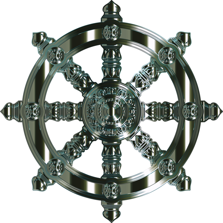 Wheel,Metal,Dharmachakra