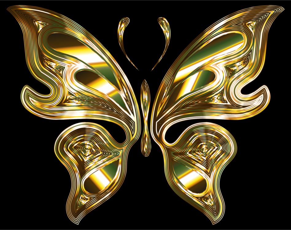 Butterfly,Gold,Symmetry