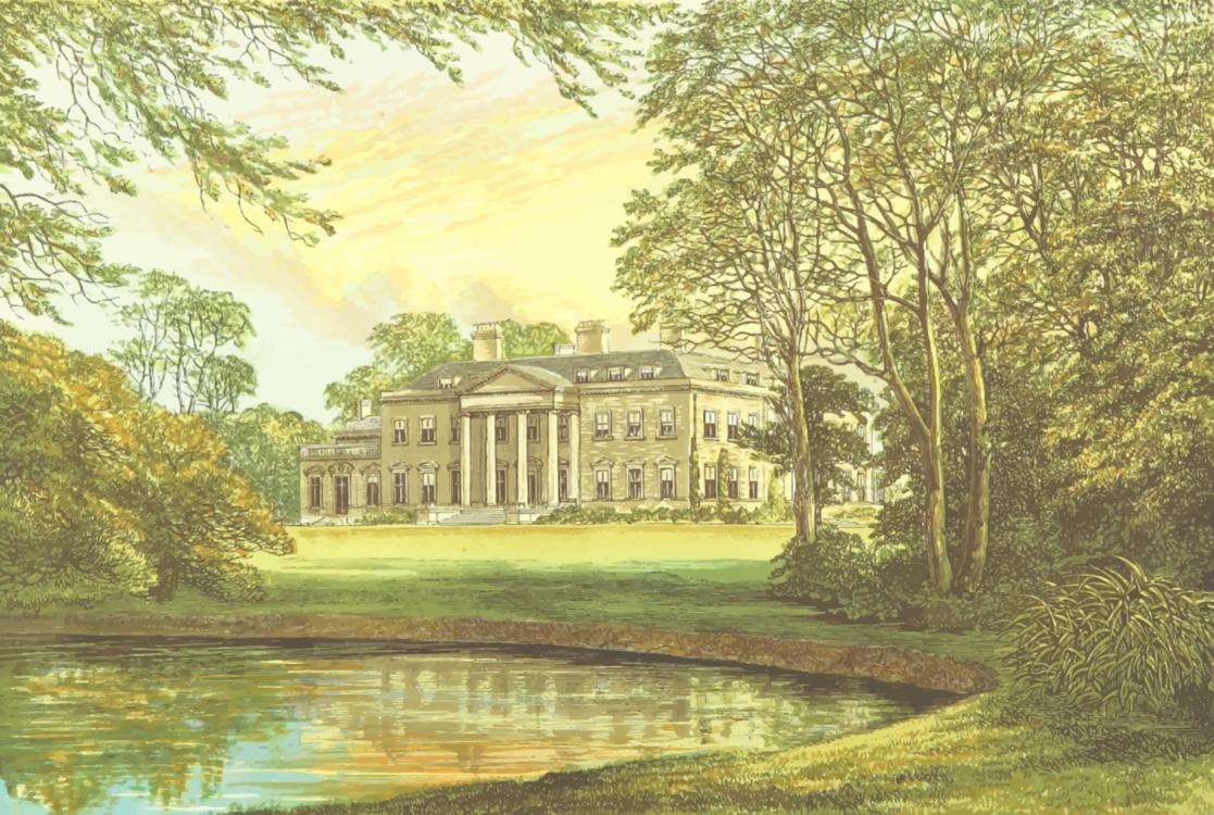 Plantation,Watercolor Paint,Stately Home