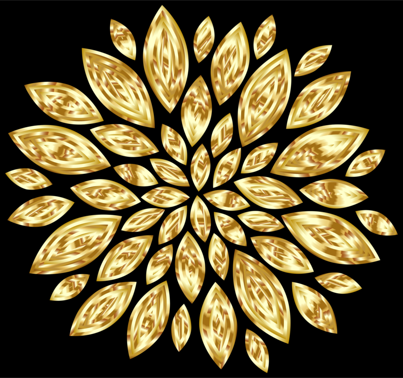 Gold,Symmetry,Wall Decal