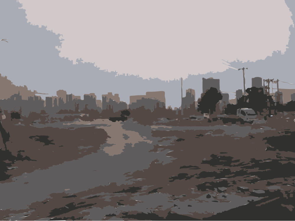 City,Haze,Panorama
