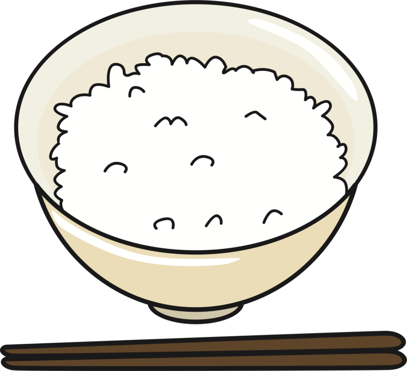 fried rice clipart black and white