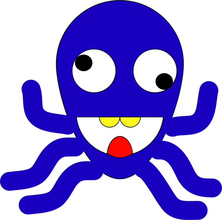 Octopus,Smile,Line