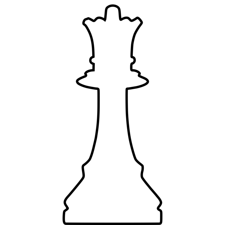 Free: SVG White silhouette chess piece 