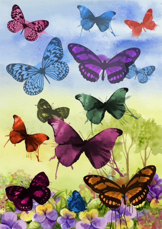 Free Free 122 Butterfly Watercolor Svg SVG PNG EPS DXF File