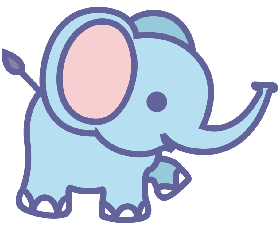 Cartoon,Sticker,Elephants And Mammoths