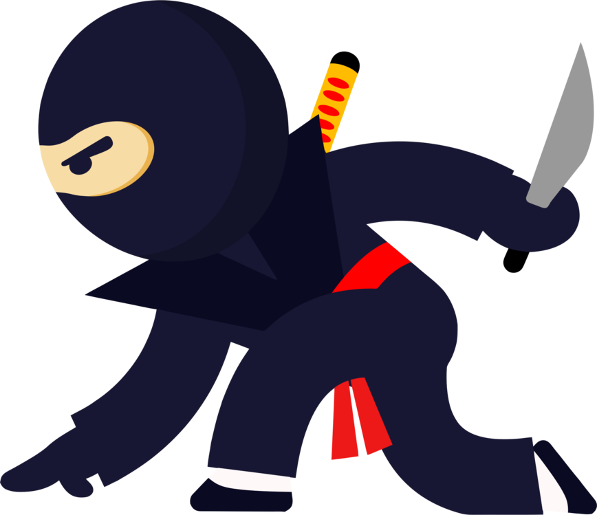 cartoon ninja silhouette