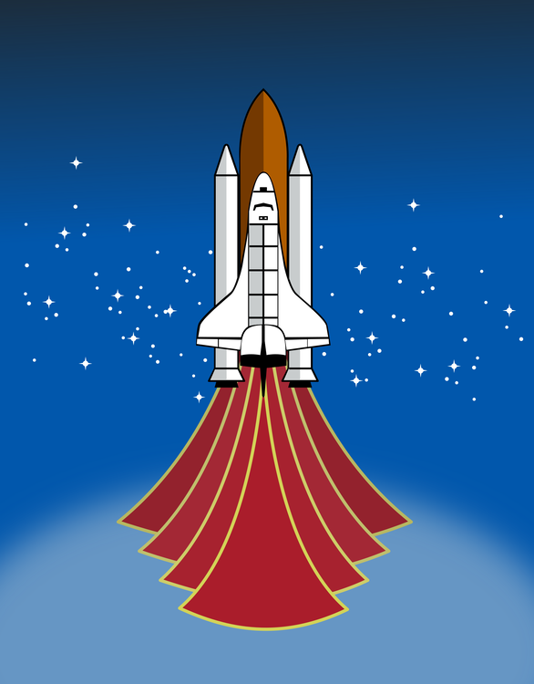 nasa space shuttle launch clip art