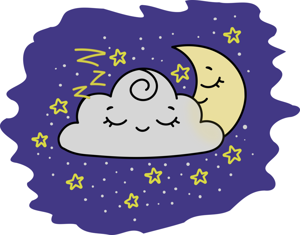 sleeping moon clip art