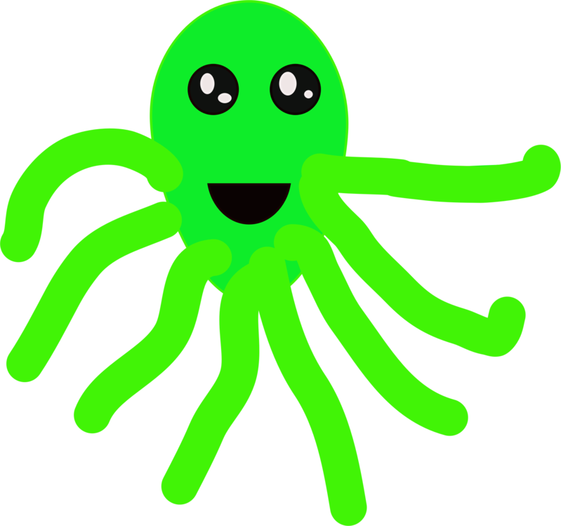 Octopus,Cephalopod,Green