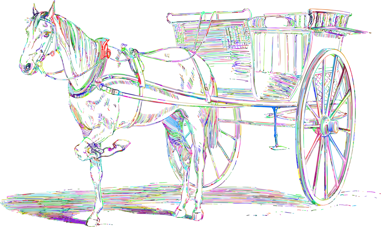 Line Art,Horse,Chariot
