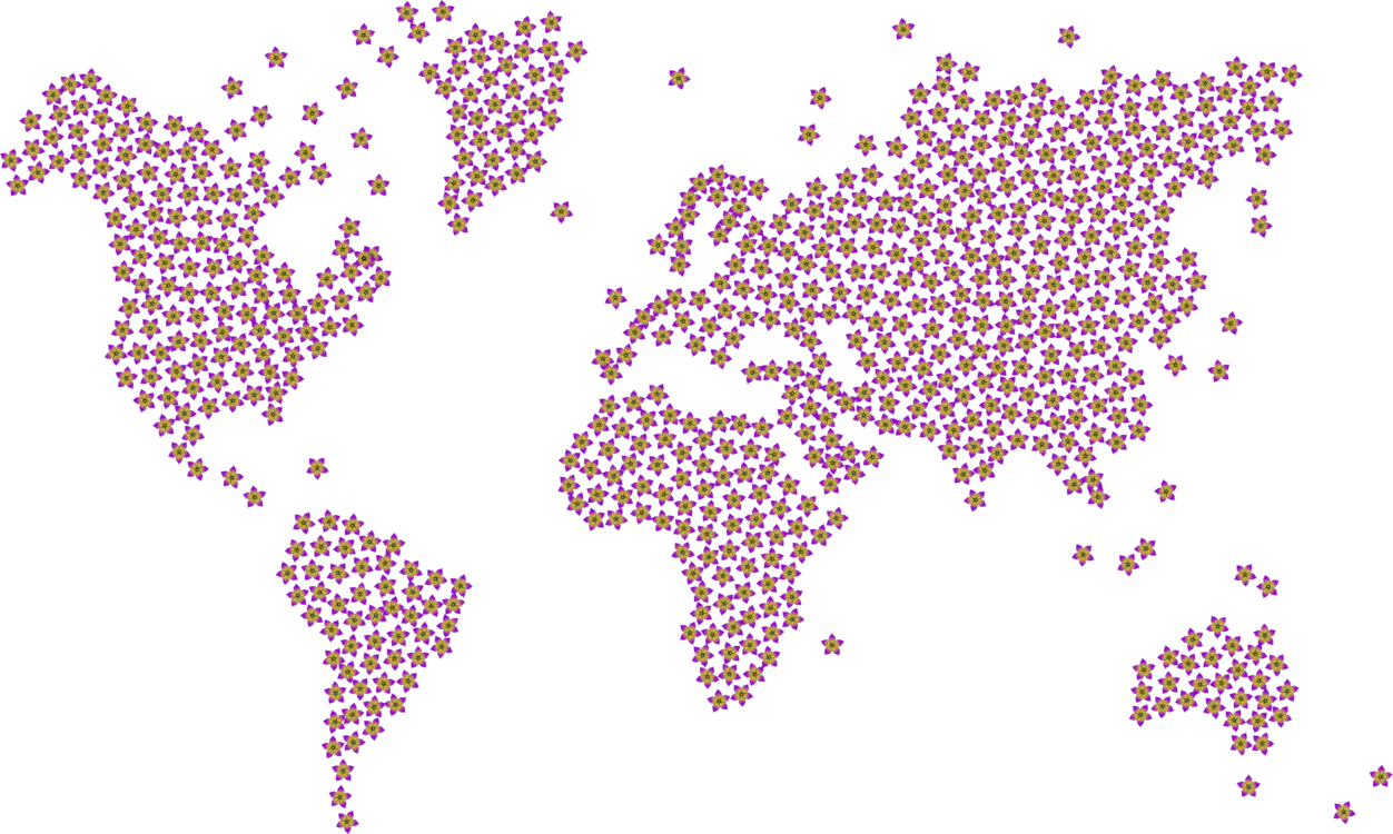 Confetti,Line,World Map