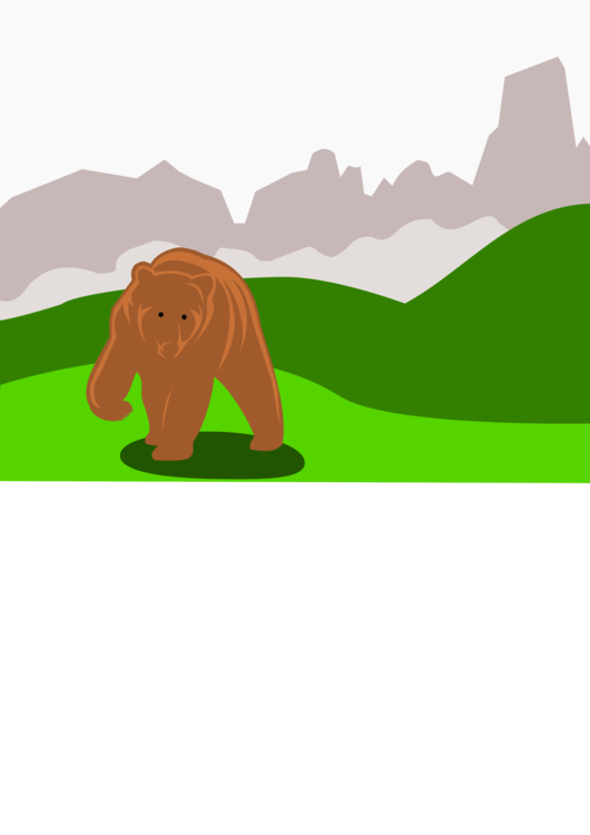 Wildlife,Grizzly Bear,Cartoon