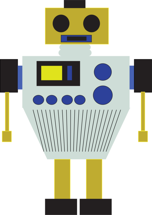 Electric Blue,Robot,Yellow